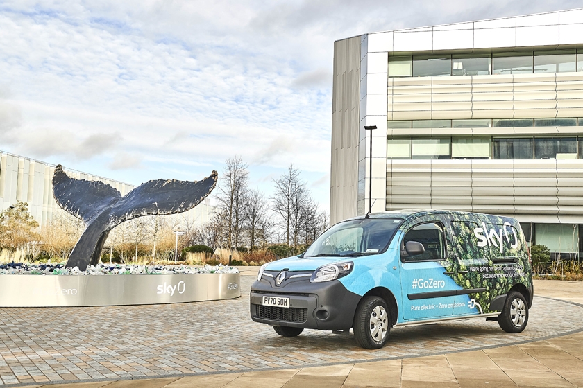 Renault Kangoo Z.E. enables sky to tune into the benefits of 100 per cent electric commercial vehicles