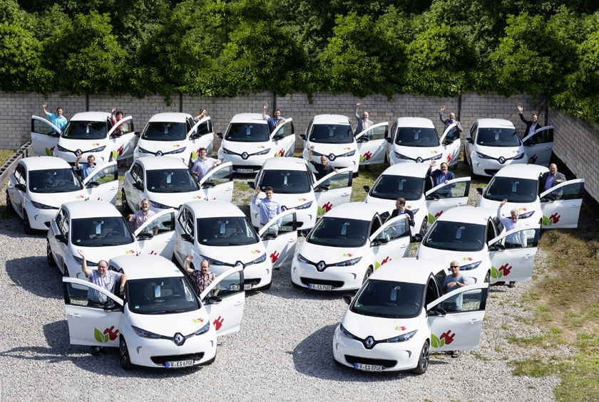 17 Renault Zoe elektrisieren den Fuhrpark des Erzbistums Freiburg