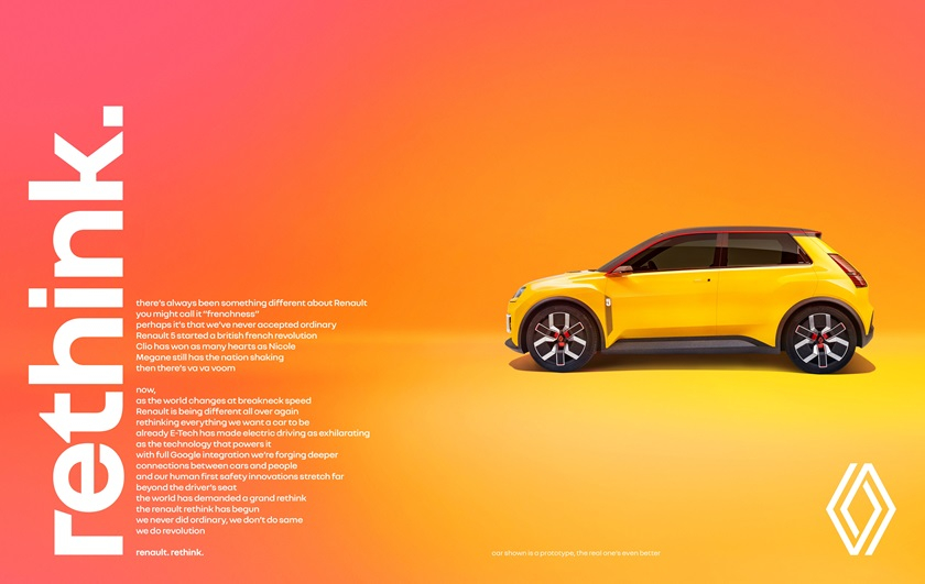Renault Rethink - New campaign challenges you to reconsider the role the car can play in your life