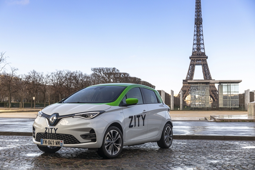 Start für 500 Renault ZOE im E-Carsharingdienst Zity in Paris